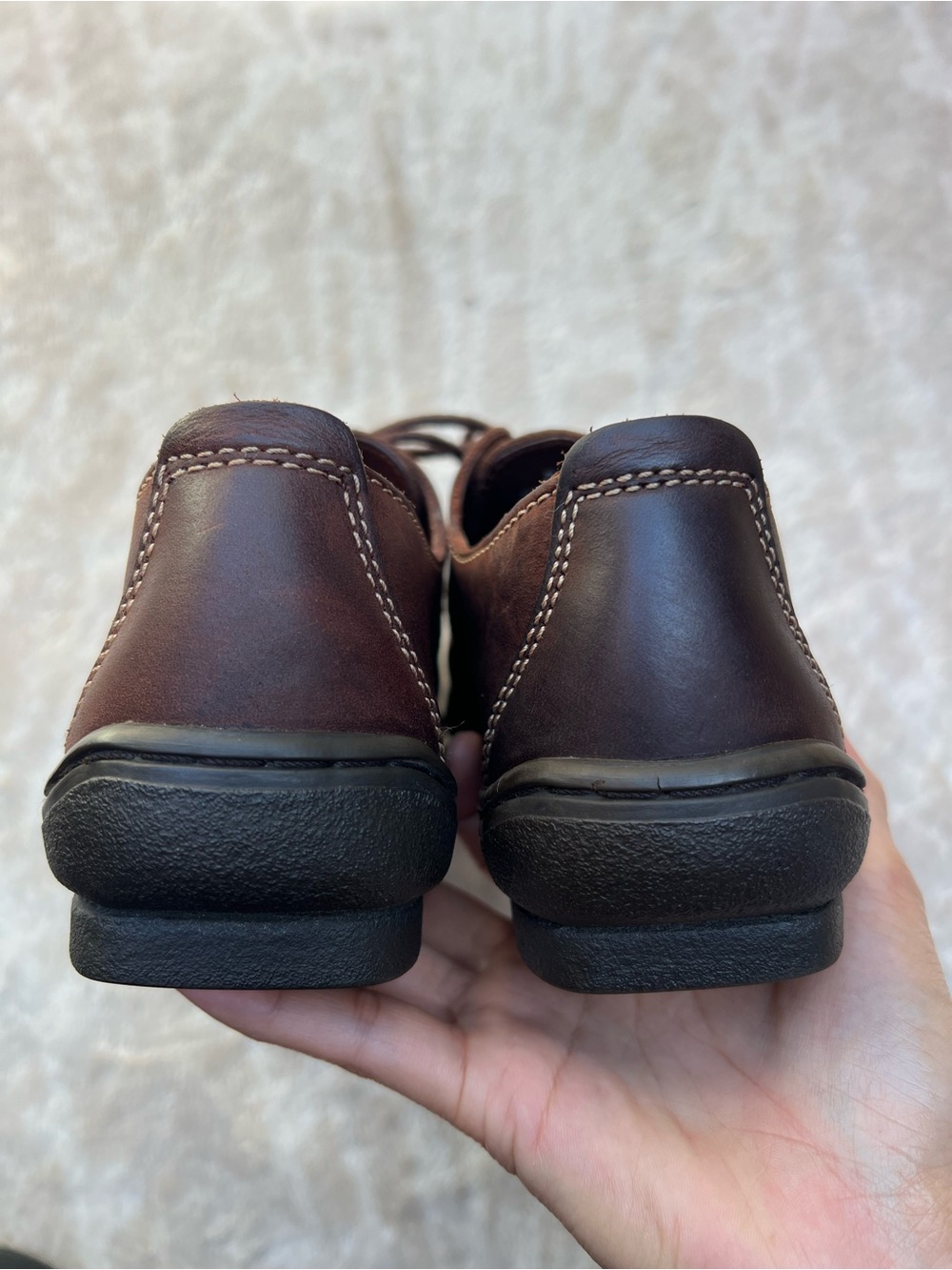 Hush Puppies Brown Genuine Leather Lace-Up Casual Oxford Shoes View 5